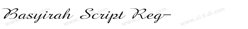 Basyirah Script Reg字体转换 Basyirah Script Reg字体转换